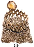 Deutsche Münzen und Medaillen,L O T S     L O T S     L O T S  Geldkatze.  Metall.  Öffnung in Form eines ausziehbaren Metallgitters gearbeitet.  Verschlusskappe mit von einer Verzierung umrahmten Wappenschild ohne  Monogramm.