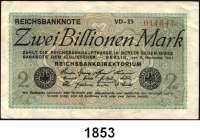 P A P I E R G E L D,Weimarer Republik  2 Billionen Mark 5.11.1923.  FZ VD.  Ros. DEU-163 e.