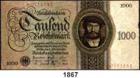 P A P I E R G E L D,R E I C H S B A N K  1000 Reichsmark 11.10.1924.  R/A.  Ros. DEU-178 a.