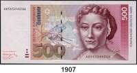 P A P I E R G E L D,BUNDESREPUBLIK DEUTSCHLAND  500 Deutsche Mark 1.8.1991.  AD...G.  Ros. BRD-45 a.