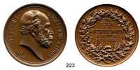 Deutsche Münzen und Medaillen,Preußen, Königreich Wilhelm I. 1861 - 1888 Bronzemedaille 1896.  Zum 25. Jahrestag der Kaiserproklamation.  Kopf n. r./ 6 Textzeilen im Kranz.  50,2 mm.  48,48 g.