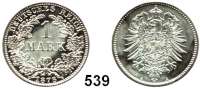 R E I C H S M Ü N Z E N,Kleinmünzen  1 Mark 1876 A.  Jaeger 9.