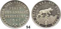 Deutsche Münzen und Medaillen,Anhalt - Bernburg Alexander Karl 1834 - 1863 Ausbeutevereinstaler 1862 A.  Kahnt 6.  AKS 17.  Jg. 73.  Thun 6.  Dav. 506.