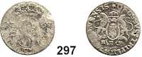 Deutsche Münzen und Medaillen,Danzig, Stadt Stanislaus August 1763 - 1793 3 Gröscher 1765.  1,29 g.  Dutkowski/Suchanek 433.