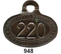 Notmünzen; Marken und Zeichen,0 Mansfeld (Provinz Sachsen) Mansfeld'sche Gewerkschaft - Schacht Zimmermann. Einseitige Grubenmarke o.J. mit Punzezahl