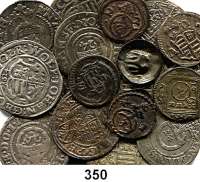 Deutsche Münzen und Medaillen,Mansfeld L O T S     L O T S     L O T S LOT von 18 Kleinmünzen.  Darunter Groschen 1611, 1624(2), 1625, 1626, 1645 und 1651.