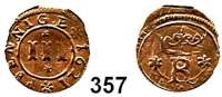 Deutsche Münzen und Medaillen,Regenstein Friedrich Ulrich 1613 - 1634 3 Pfennig 1621.  0,95 g.  Welter 1341.