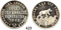 Deutsche Münzen und Medaillen,Anhalt - Bernburg Alexander Karl 1834 - 1863 Ausbeutevereinstaler 1862 A.  Kahnt 6.  AKS 17.  Jg. 73.  Thun 6.  Dav. 506.