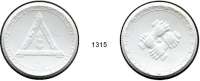 P O R Z E L L A N M Ü N Z E N,Spendenmünzen mit Talerbezeichnung Berlin Studententaler 1923 weiß.  Gipsform.