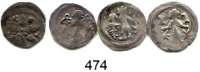 Deutsche Münzen und Medaillen,Brandenburg - Preußen LOTS     LOTS     LOTS LOT. von 4 Denaren.  Dannenberg 249, 252, 253 und 254.  Bahrfeldt 751, 692, 690 und 691.