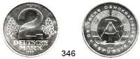 Deutsche Demokratische Republik,Kleinmünzen Proben -- Verprägungen -- Kuriositäten 2 Mark 1957 A.  Materialprobe.  Chromstahl (nicht magnetisch, Eisen 70 %, Nickel 18 %, Mangan 8 %).  Rand glatt.  Schrötling 28,9 mm.  10,66 g.