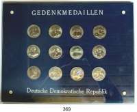 Deutsche Demokratische Republik,M E D A I L L E N  Werbetafel der Staatsbank der DDR. (49 x 30 cm)  