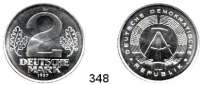 Deutsche Demokratische Republik,Kleinmünzen Proben -- Verprägungen -- Kuriositäten 2 Mark 1957 A.  Materialprobe.  Chromstahl (magnetisch, Eisen 90 %, Mangan 5,5 %, Cobalt 2,5%).  Rand glatt.  Schrötling 28,9 mm.  10,33 g.