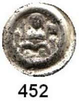 Deutsche Münzen und Medaillen,Brandenburg - Preußen Heinrich von Gardelegen 1184 - 1192 Brakteat.  0,54 g.  Graf von vorn mit Schwert und Fahne zwischen zwei Türmen über Doppelbogen, darunter liegender Schlüssel.  Bahrfeldt 108.