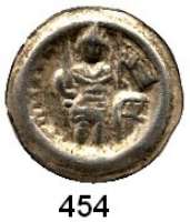 Deutsche Münzen und Medaillen,Brandenburg - Preußen Otto II. 1184 - 1205 Brakteat.  1,03 g.  Markgraf mit Schwert, Fahne und Schild steht von vorn.  Bahrfeldt 70.