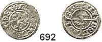 Deutsche Münzen und Medaillen,Rostock, Stadt  Witten sundisch o.J. (vor 1506/11).  0,60 g.  Kunzel 7.