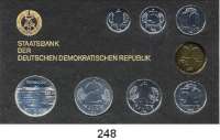 Deutsche Demokratische Republik,K U R S S Ä T Z E  Kurssatz 1986.  1 Pfennig bis 5 Mark Sanssouci Potsdam.