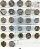 R E I C H S M Ü N Z E N,L O T S     L O T S     L O T S  Jg. 16, 17(3), 301(3), 366(3), Bundesrepublik, 5 Mark Gedenkmünzen Silber(9) beigegeben 6 Eurokursgeld.  LOT. 26 Stück.