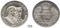 Deutsche Münzen und Medaillen,Sachsen Johann 1854 - 1873 Vereinsdoppeltaler 1872.  Goldene Hochzeit. Kahnt 479.  AKS 160.  Jg. 133.  Thun 352.  Dav. 899.