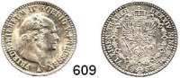 Deutsche Münzen und Medaillen,Preußen, Königreich Friedrich Wilhelm IV. 1840 - 1861 1/6 Taler 1853 A.  Olding 312.  AKS 81.  Jg. 79.