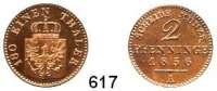 Deutsche Münzen und Medaillen,Preußen, Königreich Friedrich Wilhelm IV. 1840 - 1861 2 Pfennig 1856 A.  Olding 336.  AKS 91.  Jg. 51.