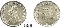 Deutsche Münzen und Medaillen,Preußen, Königreich Friedrich Wilhelm III. 1797 - 1840 1/6 Taler (Vier Groschen) 1817 A.  Olding 112 a.  AKS 25.  Jg. 36.