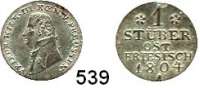 Deutsche Münzen und Medaillen,Preußen, Königreich Friedrich Wilhelm III. 1797 - 1840 1 Stüber 1804 A.  Olding 136.  Jg. 7.