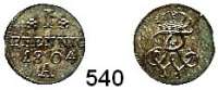 Deutsche Münzen und Medaillen,Preußen, Königreich Friedrich Wilhelm III. 1797 - 1840 1 Pfennig 1804 A.  Olding 129.  AKS 39.  Jg. 2 a.