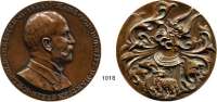 M E D A I L L E N,Personen Borwitz und Harttenstein, Hans von Bronzegußmedaille o.J. (von Brakenhausen 1887).  Kopf n. r./ Wappen.  71 mm.  110,74 g.
