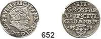 Deutsche Münzen und Medaillen,Danzig, Stadt Sigismund I. 1506 - 1548 3 Gröscher 1538.  2,67 g.  Dutkowski/Suchanek 71 II c.