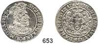 Deutsche Münzen und Medaillen,Danzig, Stadt Sigismund III. 1587 - 1632 Ort (1/4 Taler) 1617.  6,15 g.  Dutkowski/Suchanek 158 II.