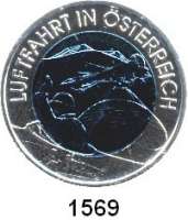AUSLÄNDISCHE MÜNZEN,E U R O  -  P R Ä G U N G E N Österreich 25 Euro 2007 (Bi-Metall Silber/Niob).  Luftfahrt.  Schön 335.  KM 3147.  Im Originaletui mit Zertifikat.