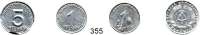 Deutsche Demokratische Republik,Kleinmünzen Proben -- Verprägungen -- Kuriositäten 1 Pfennig 1952 A Mzz. kaum erkennbar; 1 Pfennig 1952 A 