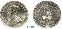 AUSLÄNDISCHE MÜNZEN,Südafrika Republik, 1852 - 1902 5 Shillings 1892.  (mit einfacher Deichsel).  Kahnt/Schön 8 b.  KM 8.1.