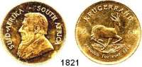 AUSLÄNDISCHE MÜNZEN,Südafrika Republik, seit 1961 Krugerrand 1968 (31,1g fein).  Schön 105.  KM 73.  Fb. B 1.  GOLD..