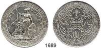 AUSLÄNDISCHE MÜNZEN,Großbritannien Viktoria 1837 - 1901 Trade Dollar 1899 B, Bombay.  KM T 5.