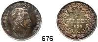 Deutsche Münzen und Medaillen,Nassau Wilhelm 1816 - 1839 1/2 Gulden 1838.  AKS 44.  Jg. 43.