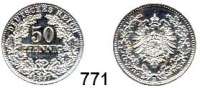 R E I C H S M Ü N Z E N,Kleinmünzen  50 Pfennig 1877 B.  Jaeger 8.