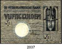 P A P I E R G E L D,AUSLÄNDISCHES  PAPIERGELD Niederlande 50 Gulden 24.4.1929.  Pick 47.