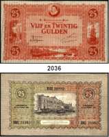 P A P I E R G E L D,AUSLÄNDISCHES  PAPIERGELD Niederlande 25 Gulden 31.10.1921.  Pick 36 a.