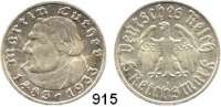 R E I C H S M Ü N Z E N,Drittes Reich  5 Reichsmark 1933 A.  Jaeger 353.  Luther.