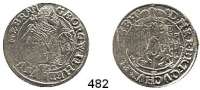 Deutsche Münzen und Medaillen,Brandenburg - Preußen Georg Wilhelm 1619 - 1640 Ort (1/4 Taler) 1621, Königsberg.  7,09 g.  Ohne Wardeinzeichen.  Olding 37 d.