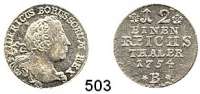 Deutsche Münzen und Medaillen,Preußen, Königreich Friedrich II. der Große 1740 - 1786 1/12 Taler 1754 B, Breslau. 3,69 g. Kluge 103.2. . v.S. 328.  Olding 46 c.