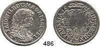 Deutsche Münzen und Medaillen,Brandenburg - Preußen Friedrich Wilhelm der Große Kurfürst 1640 - 1688 1/3 Taler 1674 C.V, Königsberg.  9,65 g.  v.S. 704.