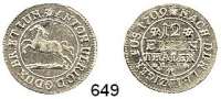 Deutsche Münzen und Medaillen,Braunschweig - Wolfenbüttel Anton Ulrich 1704 - 1714 1/12 Taler 1709 HCH, Braunschweig.  3,57 g.  Welter 2325.  Schön 50.