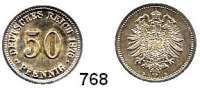 R E I C H S M Ü N Z E N,Kleinmünzen  50 Pfennig 1876 B.  Jaeger 7.