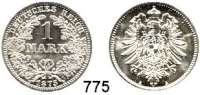 R E I C H S M Ü N Z E N,Kleinmünzen  1 Mark 1875 A.  Jaeger 9.