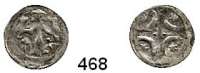 Deutsche Münzen und Medaillen,Brandenburg - Preußen Otto VIII. 1365 - 1373 Denar o.J. um 1370(?).  0,56 g.  Stehender Markgraf, zwei adlerähnliche Vögel haltend, darunter zwei kleine dreiblättrige Blumenstengel. / Vier sechsstrahlige Sterne, von Halbbögen umfaßt, um einen ähnlichen Stern in der Mitte.  Dannenberg 255.  Bahrfeldt 648.