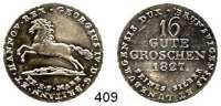 Deutsche Münzen und Medaillen,Braunschweig - Calenberg (Hannover) Georg IV. 1820 - 1830 16 Gute Groschen (Feinsilber) 1827.  Kahnt 207k.  AKS 38,  Jg. 23 h.