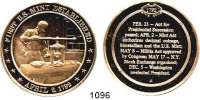 M E D A I L L E N,Numismatik  U.S.A., Moderne Bronzemedaille o.J. (Franklin Mint).  Auf die erste U. S. Münzprägung 2. April 1792.  45 mm.  35,21 g.